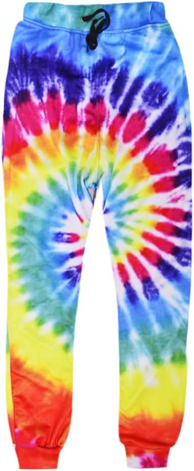 SUNY Men's Multicolored Tie Dye Sweatpants Joggers 3D Print Sport Jogging Pants