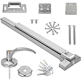 suermany Push Bar Panic Exit Device with Exterior Lever,Aluminum | 31.5&rdquo;/80cm Commercial Panic Bar Door Handle With Exterior Lever Handle，Fits 30"-37" Wood &amp; Metal Doors