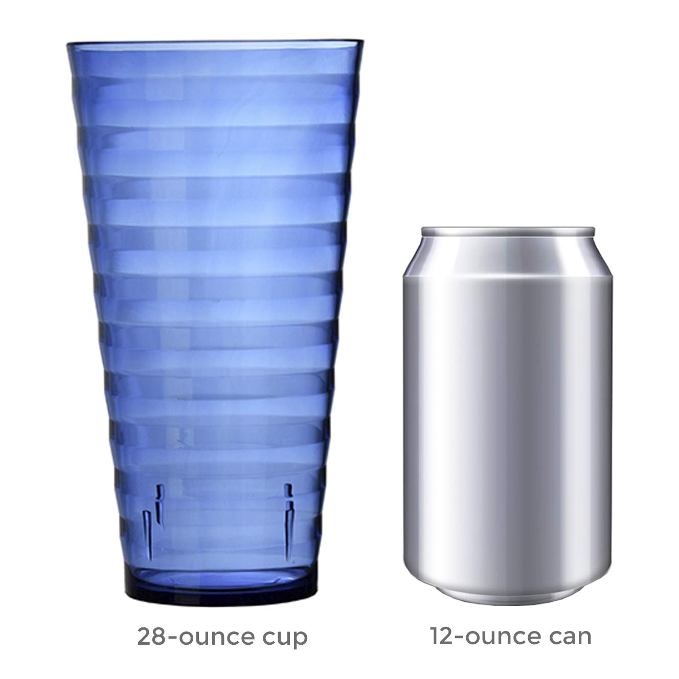 Download Splash 28-ounce Multi Color Plastic Cup Tumblers | Set of 8 in 4 Assorted Colors - Buy Online in ...