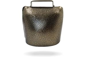 Super Large Metal Cowbell 8.5x9cm/3.35x3.54in, Grazing Bell for Cattle, Horse, Farm Animals, Solid Loud Noisemaker for Sporti