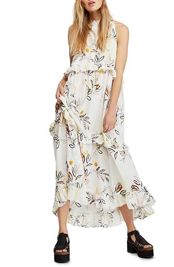 people anita cotton printed maxi dress 