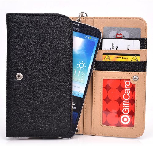 Onyx Phone Wallet Case for LG G5 AS992, G5 SE, LG L5000, LG Stylus 2 Plus, LG X5, V10, LG G4 Pro Dual SIM LTE Smartphone Phablet