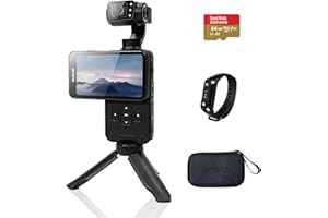 ORDRO M5 Handheld Camera 5K, 3-Axis Stabilisation Video Camcorder, Portable IR Night Vision WiFi Vlogging Camera with 120° Wi