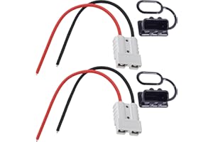 DAOKAI Forklift Charging Plug Cable,50A 600V Battery Quick Connect/Disconnect Connector with 10AWG 60cm Silicone Cable,Single