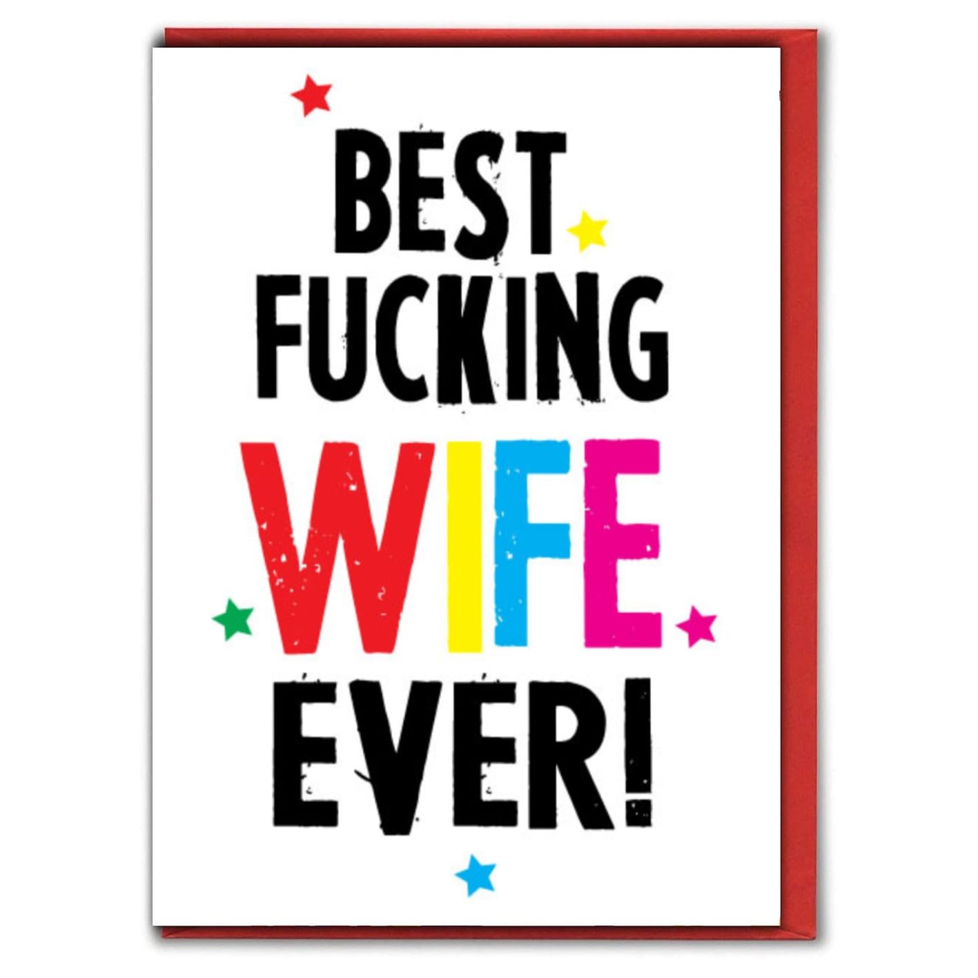Anniversary Card Valentines Love Funny Cute Wife Partner Best Wife A5