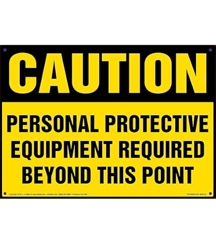 Caution: Gloves Required Spanish - Portrait Wall Sign
