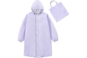 FEWLBY Toddler Raincoat Boys GirlsRain Poncho Lightweight Waterpoof Rain Jacket Children Rainwear M Size