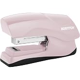Bostitch Heavy Duty Stapler, 40 Sheet Capacity, No Jam, Pink | No-Jam Technology, Opens 180&deg; for Tacking &amp; Crafting, Flat Clinch Design, Stands Vertical or Horizontal