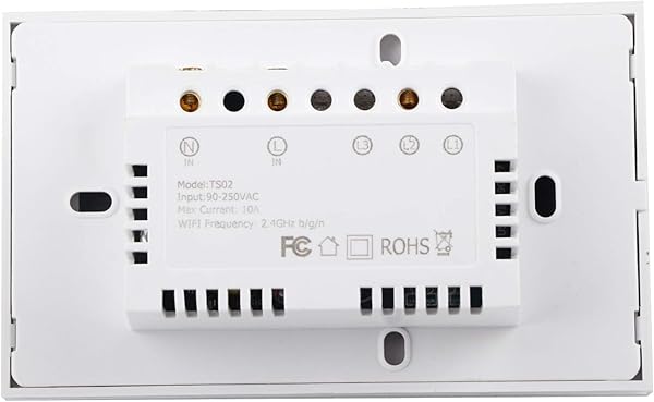 Wifi Switch Panel Smart Switch Caja inferior incombustible App Remote para Alexa y Google Home Voice Control para vida inteligentewhite U S regulations