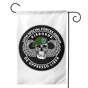 20th Special Forces Group Skull Double-Sided Printing Garden Flag Vertical Porchyard Decor Banner