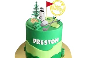 DIDIDA Golf Cake Topper with Stand Bag Clubs Ball Happy birthday Sign for Golf Birthday