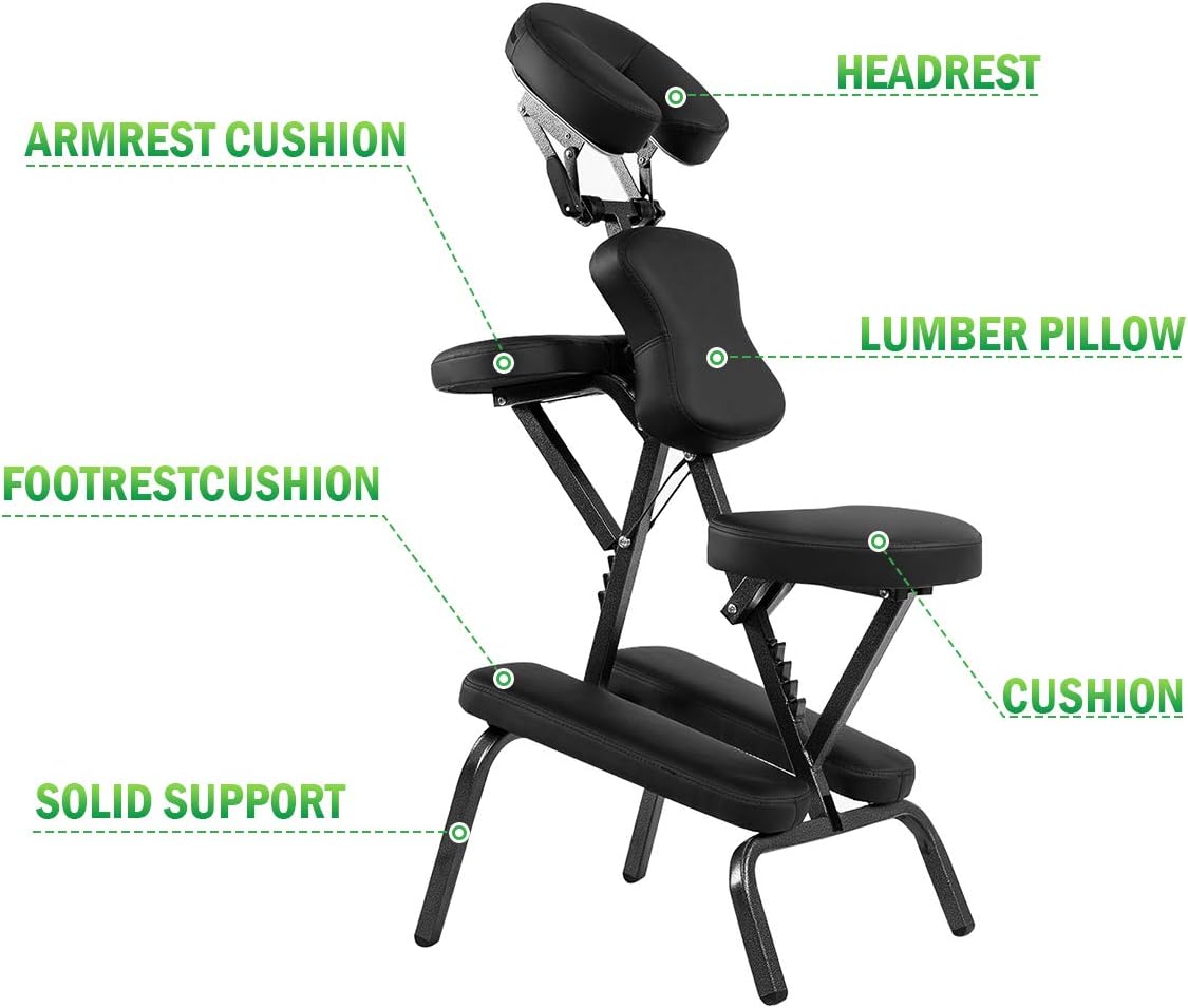 Giantex Portable Light Weight Massage Chair Travel Massage Tattoo Spa Chair w/Carrying Bag: Kitchen & Dining