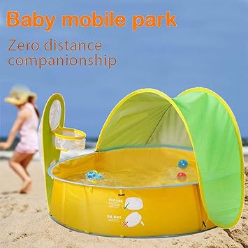 Saingace Tente De Plage Bebe Avec Piscine Pop Up Anti Uv