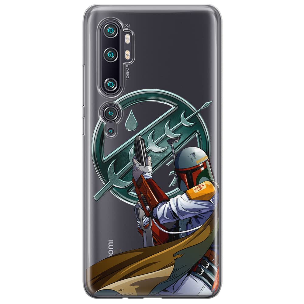ERT GROUP mobile phone case for Xiaomi MI NOTE 10 / MI NOTE 10 PRO original and officially Licensed Star Wars pattern Boba Fett 002 adapted to the shape of the mobile phone, partially transparent