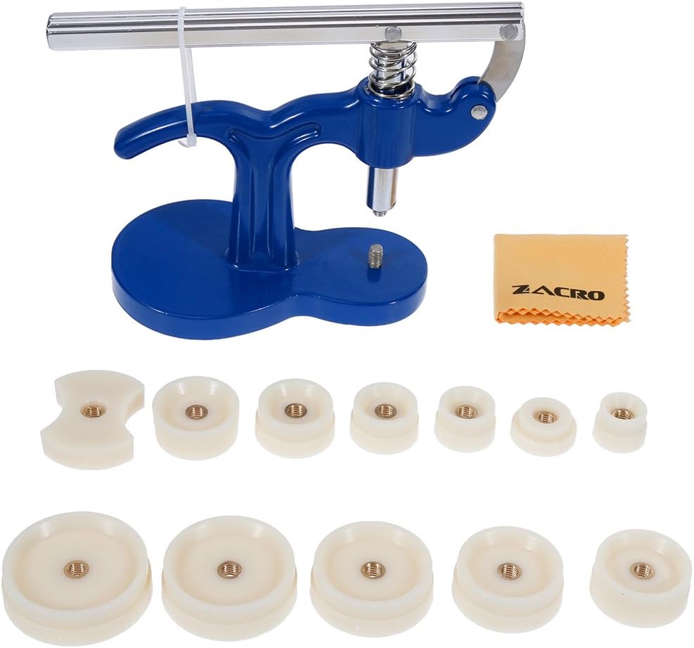 Zacro Watch Press Set, Watch Back Case Closer, Watchmaker Watch Repair Tool Kit with 12pcs Fitting Dies: Home Improvement