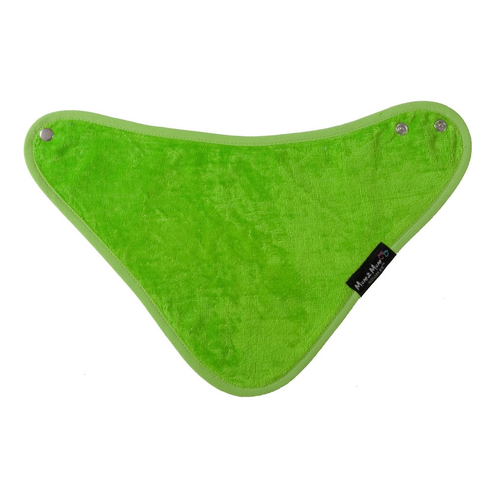 Mum2Mum BANDANA Wonder Bib - LIME GREEN - Super Absorbent - Protects Against Eczema - 100% Cotton