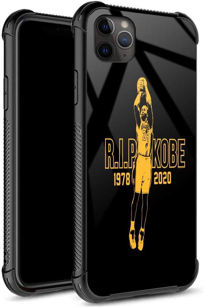 iPhone 11 Pro Max Case,USA Basketball Star 34 Pattern 9H Tempered Glass for Men Boy Girls Soft TPU Bumper Fashion Pattern Design Cover Case for iPhone 11 Pro Max（6.5 inch）