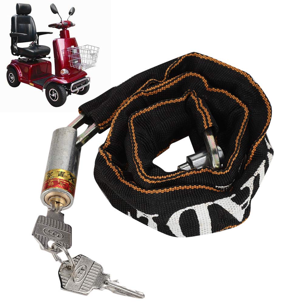 YUYTE Bike Chain Lock, Scooter & Motorcycle Security Chain, Anti Theft, Waterproof, Chrome