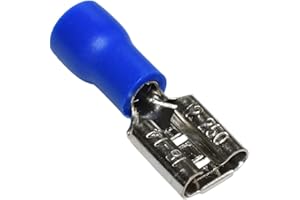 200PCS 16-14 AWG Female Insulated Quick Disconnect Crimp Connector 600V 15A Nema Tab 0.8 x 6.35