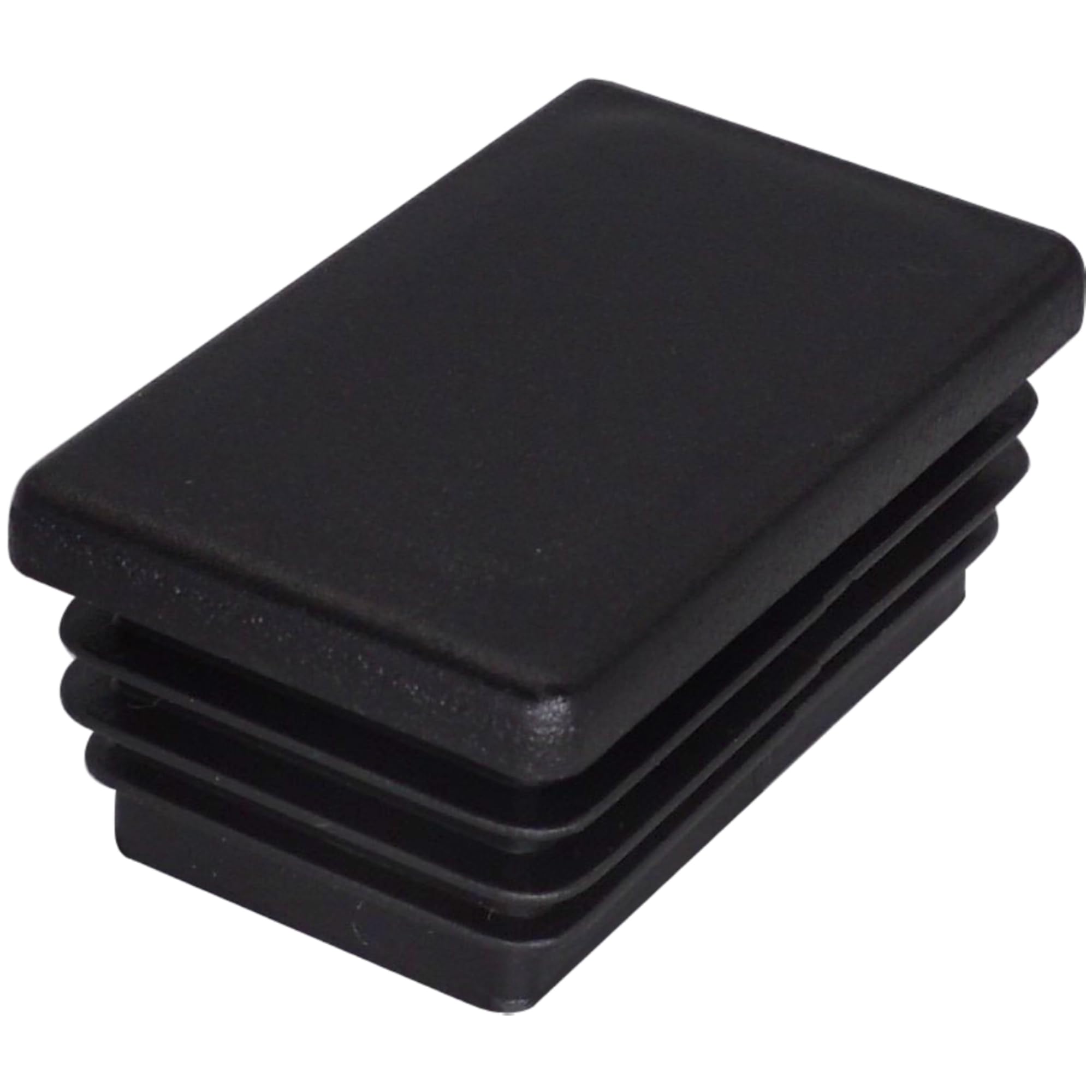 SKIR'CO (40 pcs) Rectangular Plastic Plugs 30 x 50 mm, Mat Tube End Caps, Rectangle Tube Inserts, Fence Post Plugs, Black RAL 9005