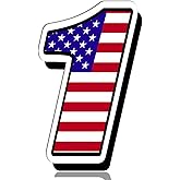 Amazon.com - USA Number # 1 American Flag Sticker Racing Bumper Sticker