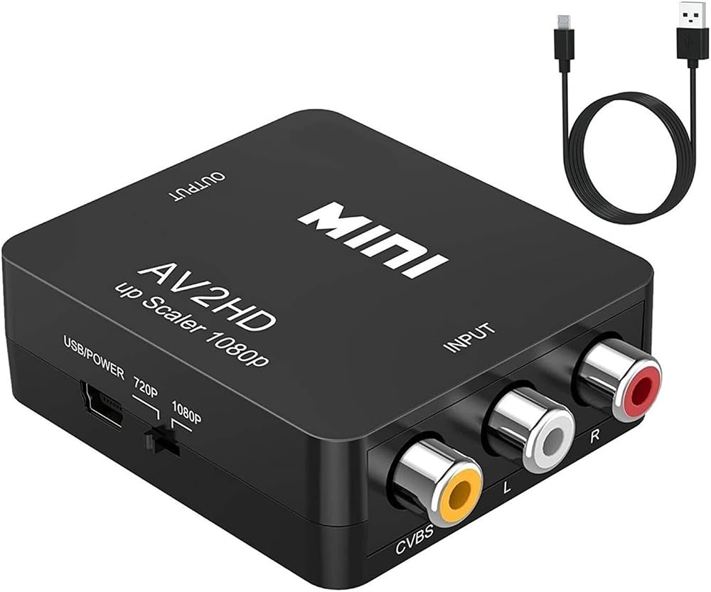 ZZOSRDR RCA to HDMI Adapter AV to HDMI Converter 1080p PAL NTSC