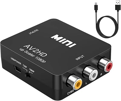 ZZOSRDR RCA to HDMI Adapter AV to HDMI Converter 1080p PAL NTSC