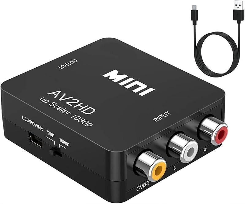 ZZOSRDR RCA to HDMI Adapter AV to HDMI Converter 1080p PAL NTSC
