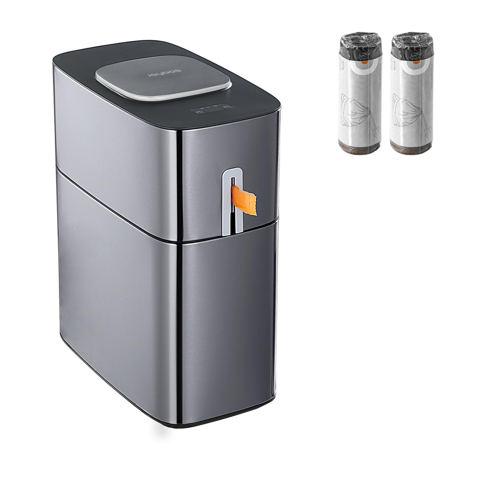 Photo 1 of MOPUP Touchless Bathroom Trash Can, 4 Gallon Narrow Metal Automatic Privacy Garbage Cans,Motion Sensor Trash Bin for Bedroom,Office,Toilet,RV