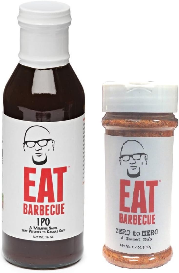 EAT Barbecue Zero to Hero Rub and IPO Memphis Sauce Combo Pack