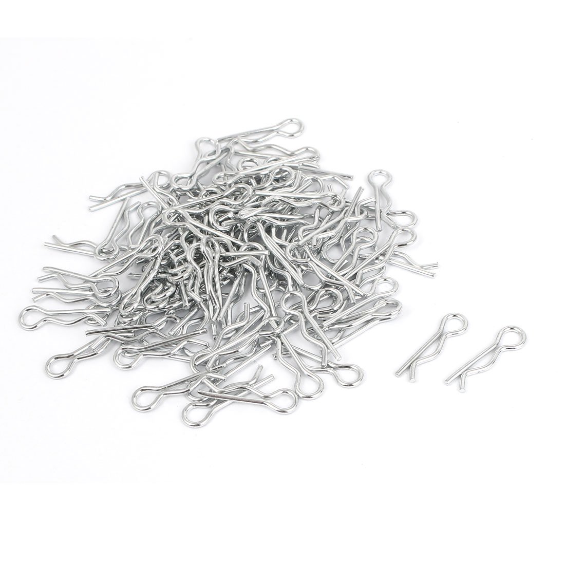 Sourcingmap 100pcs R Pin Mechanical Hitch Hair Tractor Clip Cotter Kits 1.2mmx20mm