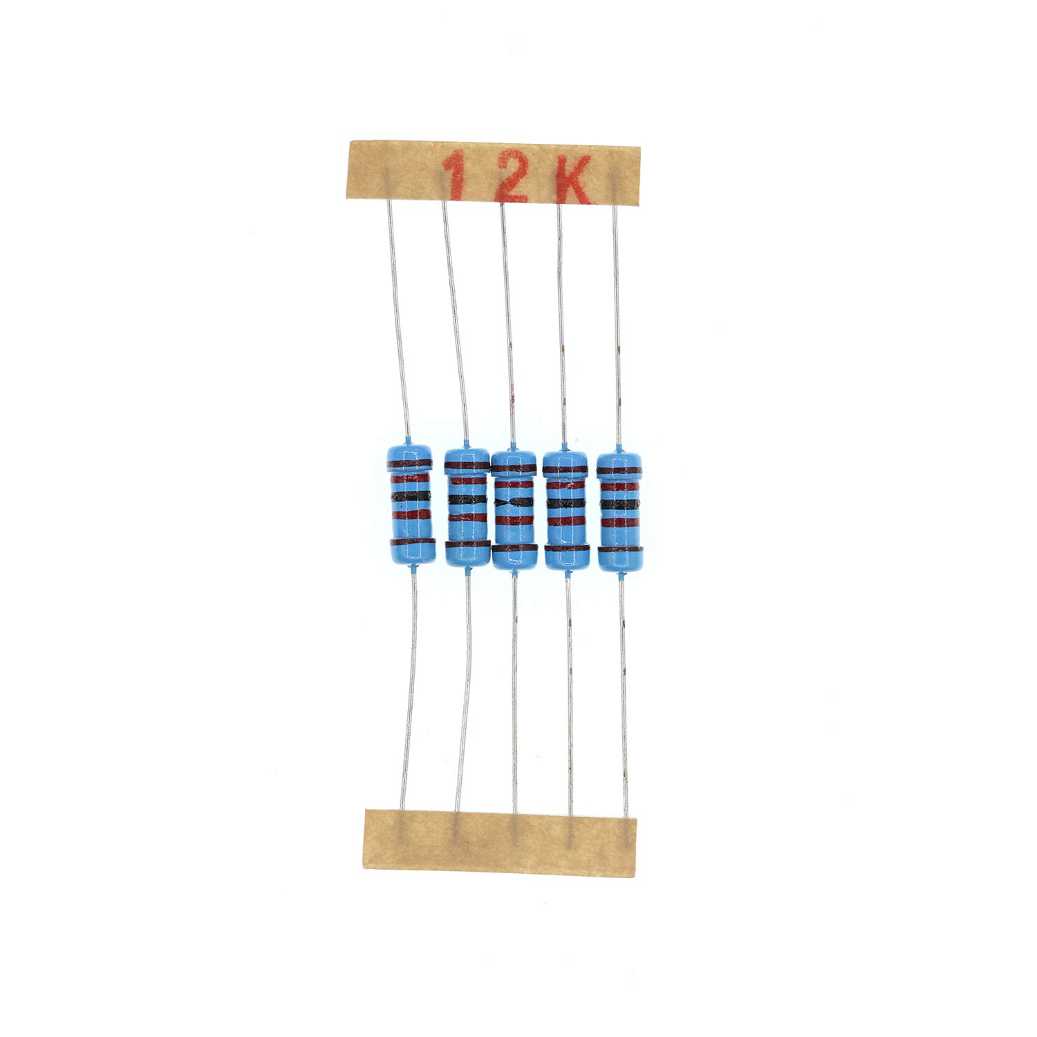 HUABAN 100PCS 1 Watts 1W 12K Ohm 1% Metal Film Resistor