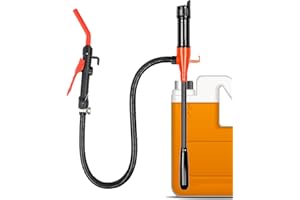 WEAREN Portable Battery Transfer Pump - Adjustable Flow Gas Siphon Pump for Gasoline, Diesel, Kerosene & Non-Potable Water - Fuel Transfer for Cars, Lawn Mowers, Boats, Tanks & Emergency Use