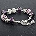 CHOKER Silver Plated Snake Chain Charm Bracelets Crystal Beads Bracelet for Women