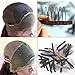 Dreamhair 25pcs Wig Combs for Wig Caps Black and Brown Color Wig Comb for Wig and Hair (Black Color)