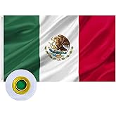 Lixure Mexican Flag 5 x 8 FT, 150 x 240 cm Mexican Banner, Flag of Mexico, Polyester for Outdoor, Vivid Color, Fade Proof, Durable, with 2 Brass Grommets