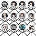 K pop Boy Band Assorted Images Lollipops Party Favors Supplies Decorations w/ Black Ribbon Bows Party Favors (12 pcs) South Korean Boy Band Jin Suga J-Hope RM Jimin V Jungkook