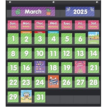 Terminplankarten Für Scholastic Pocket Chart – 24 Blanko Karten