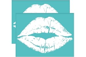 OLYCRAFT 2pcs 8.6x11 Inch Silk Screen Printing Stencils Self-Adhesive Lip Stencils Character Theme Silkscreen Stencils Reusable Mesh Transfer Stencil for Painting on Wood T-shirts Bags