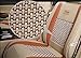 Amooca Car Seat Covers Full Set Automotive Seat Protection Fit for Most Cars SUVs Front & Back Seats Waterproof Nappa Leather Car Seat Cushion Protector Black & Beige