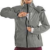 Lo.gas Rain Jacket Women Cycling Windbreaker Lightweight Running Bike Jackets Hooded Waterproof Hiking Coats With Pockets