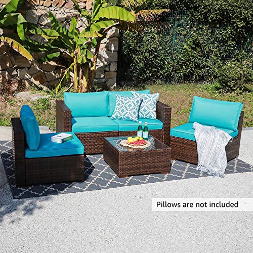 OC OrangeCasual 5 Piece Patio Furniture Set, AllWeather Outdoor Small