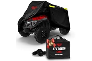 Badass Moto Heavy Duty Triple Waterproof 4 Wheeler Cover - Rip Resistant Night Reflective Quad Four Wheeler ATV Cover with Ad