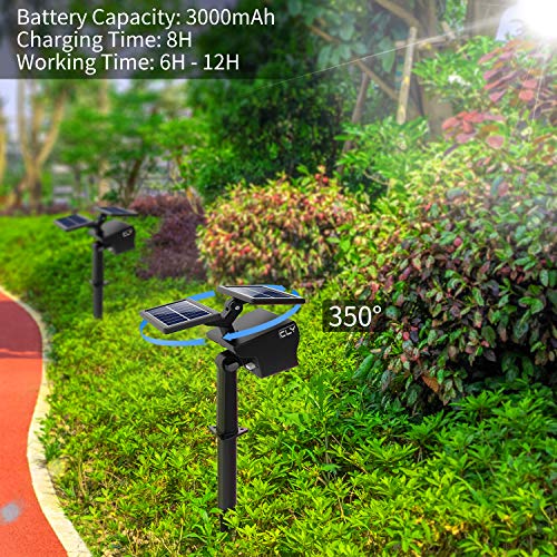 CLV Solarleuchte garten【Neue Pro-Version】, Solarlampen für den Garten mit 3 Helligkeitsstufen, 40 LEDs Wasserdicht… – Bild 4