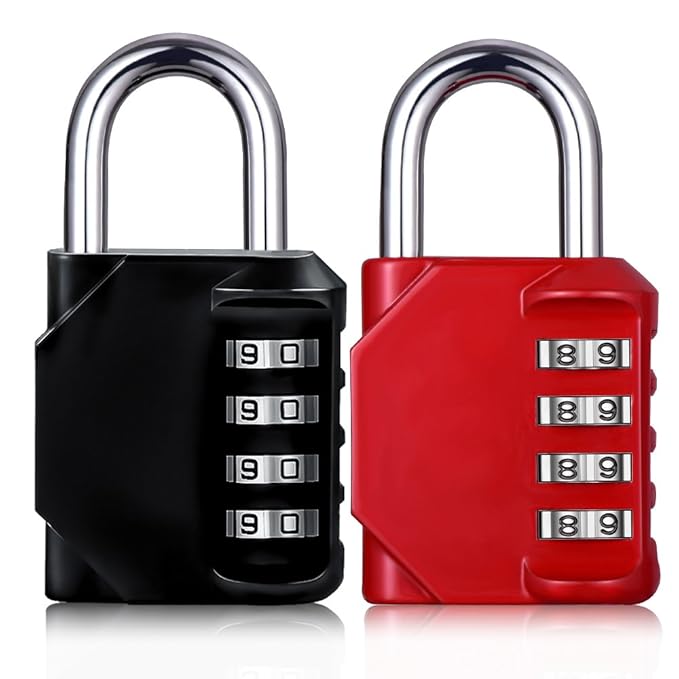 Padlock 4 Digit Code Number Combination Lock Outdoor Gym School
