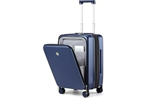 Hanke Grace Expandable Suitcases with Wheels Hardshell Carry On Luggage Airline Approved, 20 Inch Travel Suitcase Lightweight Tsa Luggage for Short Business Trips, Dark Blue.