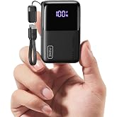 INIU Mini Portable Charger, Small 10000mAh 45W Fast Charging Power Bank | Flight-Safe, USB-C Cable, Travel Essential, 45W Battery Phone Pack for iPhone 18 Pro 17 Samsung S26 Google etc