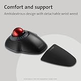 Kensington Orbit Wireless Trackball Mouse with Scroll Ring K70992WW Black view 6