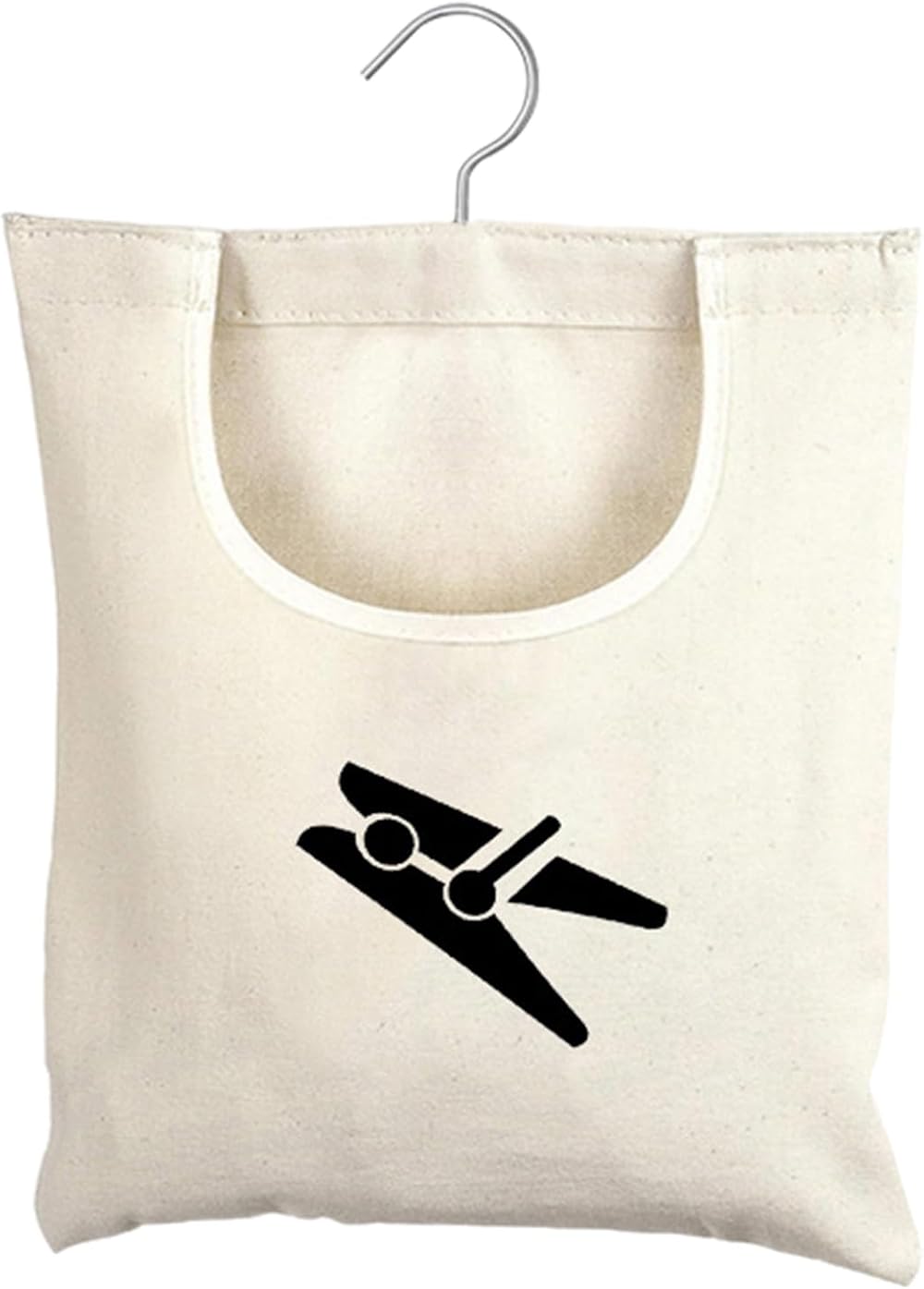 TSLBW Peg Bag Clothespin Storage Bag 30x25 cm White Canvas