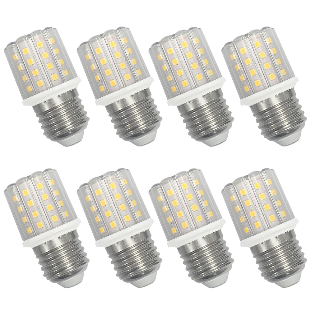 YELANGU E27 LED Corn Light Bulbs,5W Natural Light 4000K, Equivalent to 60W E27 Halogen Bulbs,AC 85-265V, 360° Beam Angle,Edison Screw SES LED Corn Lamp, Not Dimmable, Pack of 8